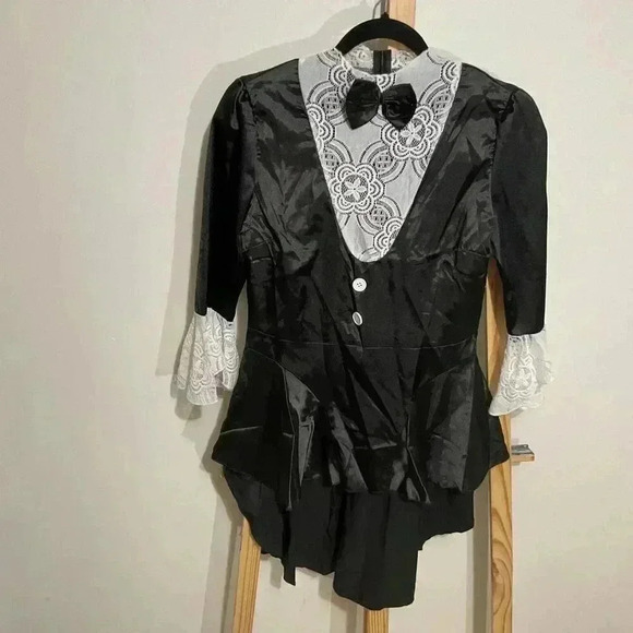 SHEIN Size S/4 Lady Outfit Tuxedo Top Fancy Dress Magician Dancing Party Outfit - Picture 1 of 9